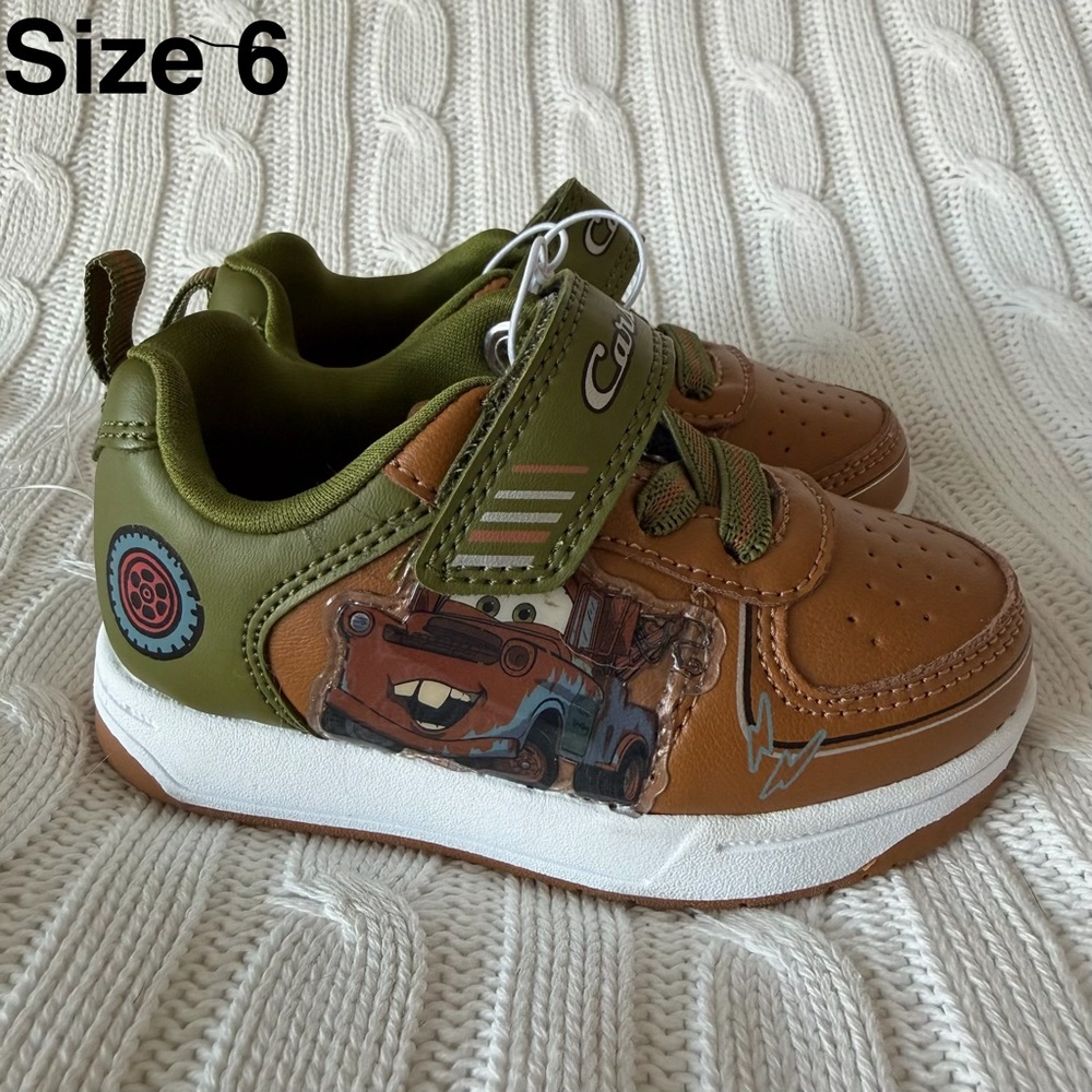 Disney Cars Tow Mater Shoes Sneakers Size 6 Boys Toddler NEW